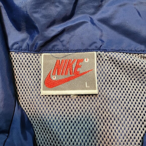 Vintage Nike Anorak Windbreaker Jacket Men's Size XL Blue Grey Athletic 80s - Picture 5 of 16